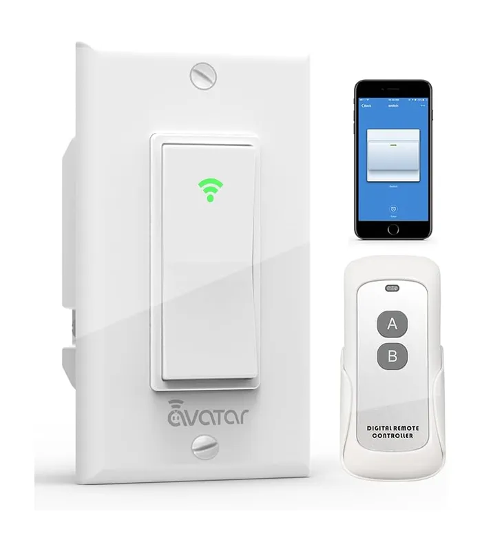 51YpiRu3EBL._AC_SX679_ Smart WiFi Wall Switch with Remote - Image 1